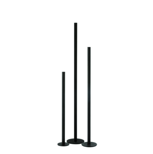 Set 3 candelabros metal negro - Imagen 2