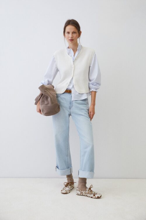 Chaleco Punto Portofino Off White
