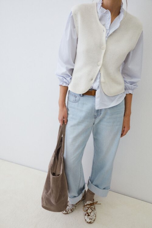 Chaleco Punto Portofino Off White - Imagen 2