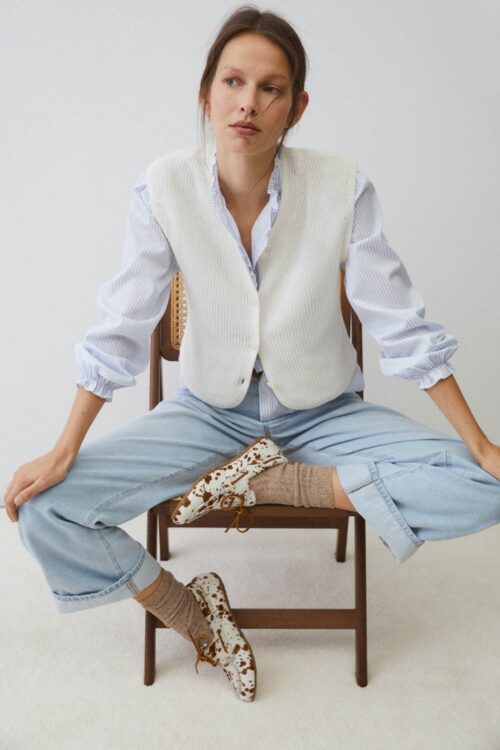 Chaleco Punto Portofino Off White - Imagen 3