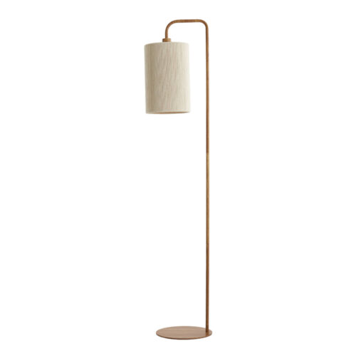 Lámpara de pie madera natural Donio