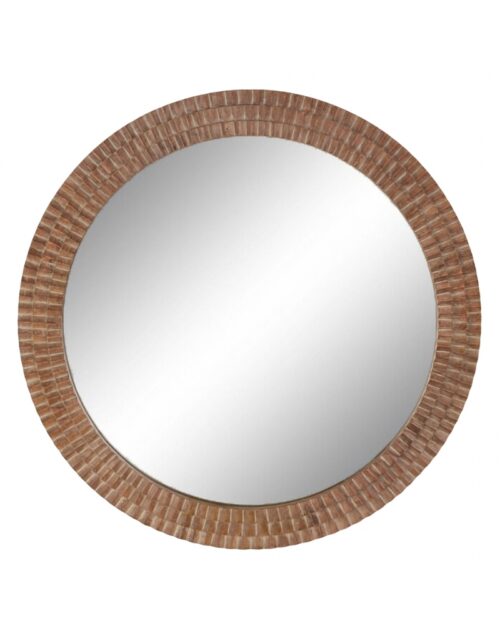Espejo Redondo Madera 90X90