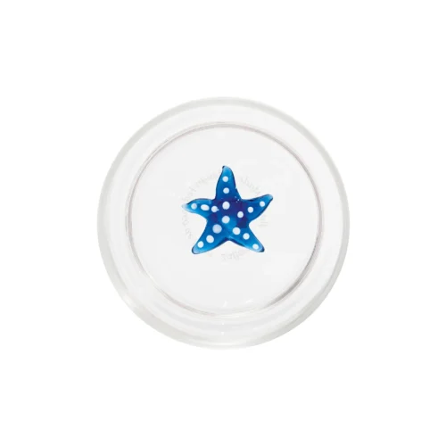 Vaso cristal estrella azul