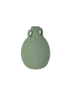 jarrón cerámica verde