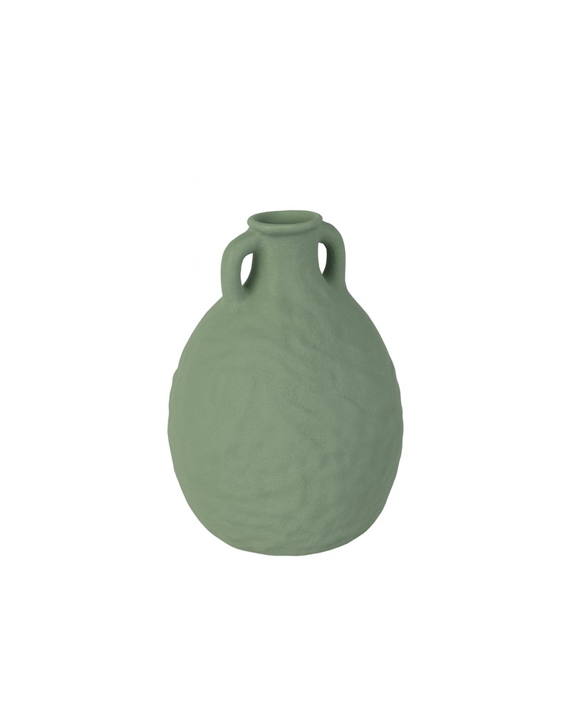 jarrón cerámica verde