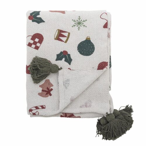 Plaid navideño Yule algodón reciclado