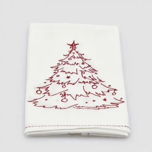Camino mesa Navideño bordado