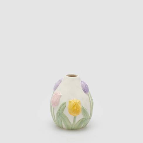 jarron-tulipanes-ceramica-relieve-pastel