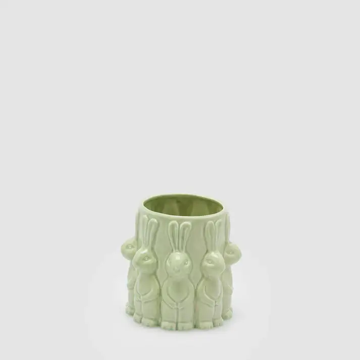 jarron-pascua-conejos-ceramica-verde