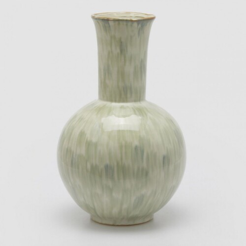 jarron-ceramica-verde-pinceladas