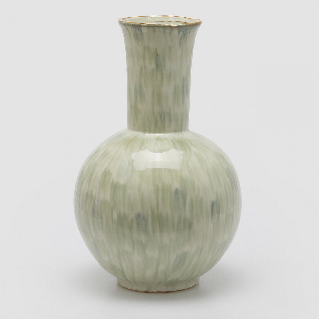 jarron-ceramica-verde-pinceladas